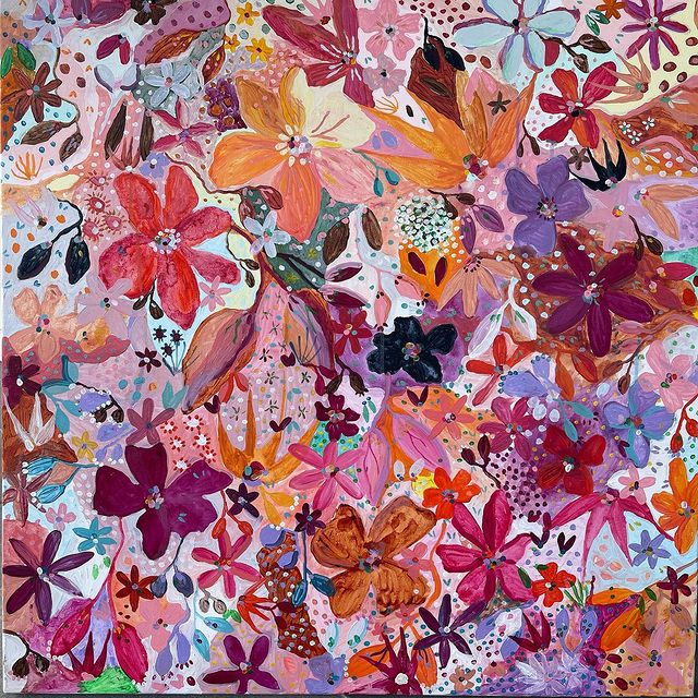 new painting 76x76cm framed in Tas oak
