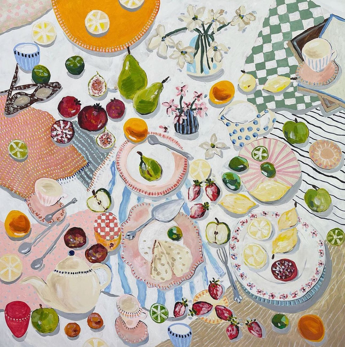 THE PICNIC. ABSTRACT CONTEMPORARY STILL LIFE ART