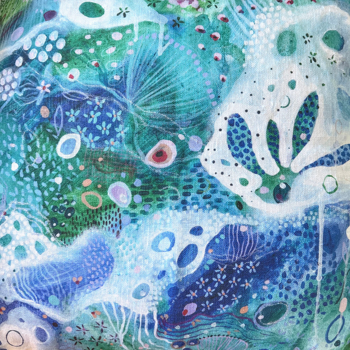 “Sea flower” 100% linen Australian made 50x50cm cushion cover only